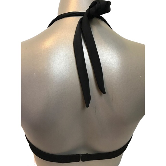 Victoria's Secret PINK Black w/ Aztec Embroidery Triangle Wrap Swim Top M - Picture 2 of 2